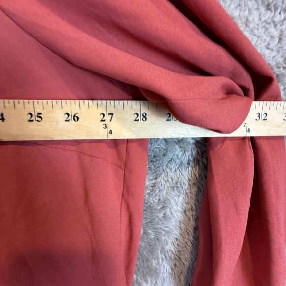 Loft PLUS Size 22 Coral Pintuck Pleated Peasant Blouse Top Popover Button Down - Picture 9 of 10